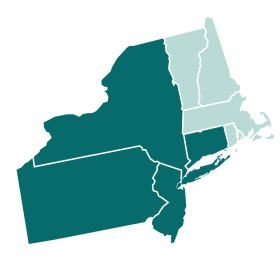 map of northeast USA